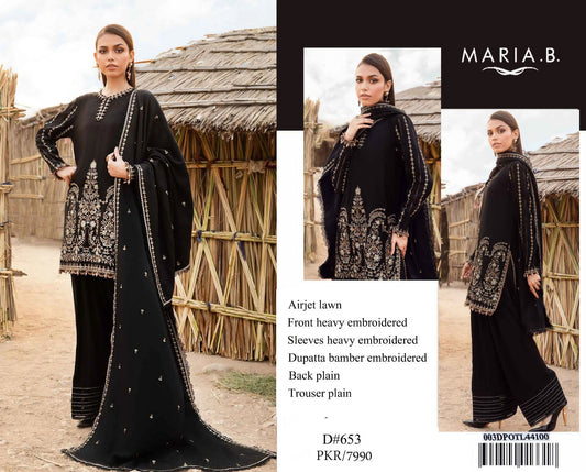 3PC Embroidered Suit Unstitched