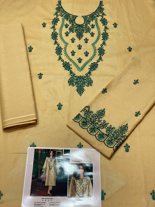 2PC Lawn Embroidered Unstitched Suit
