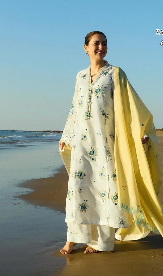 3PC Embroidered Lawn Suit Unstitched