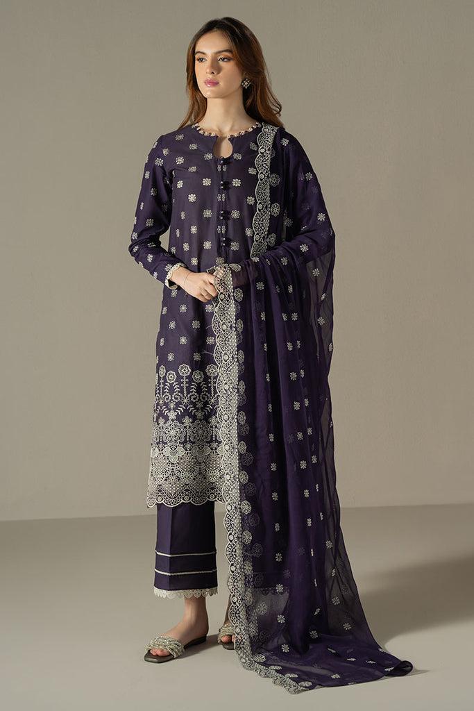3PC Embroidered Lawn Suit Unstitched