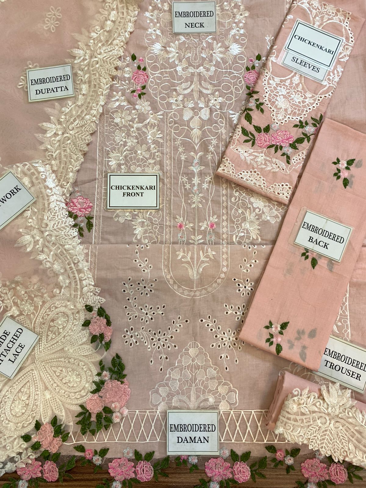 3PC Cotton Suit Embroidered Unstitched