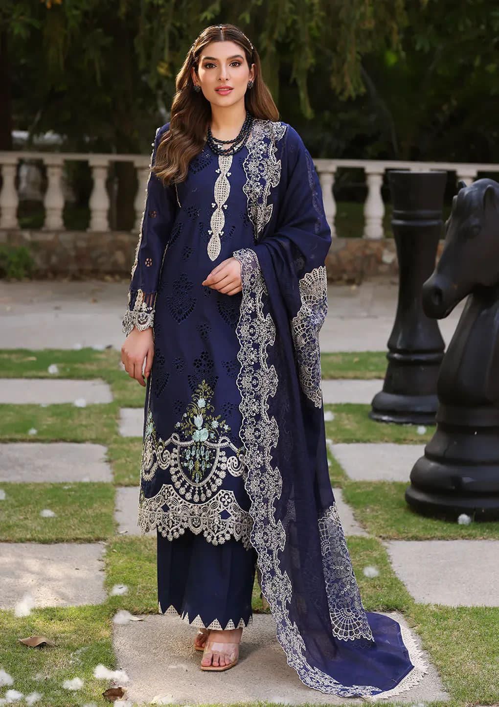 3PC Lawn Suit Embroidered Unstitched